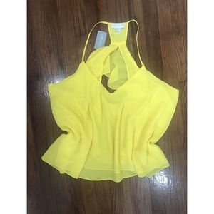 Flirty Yellow crop top